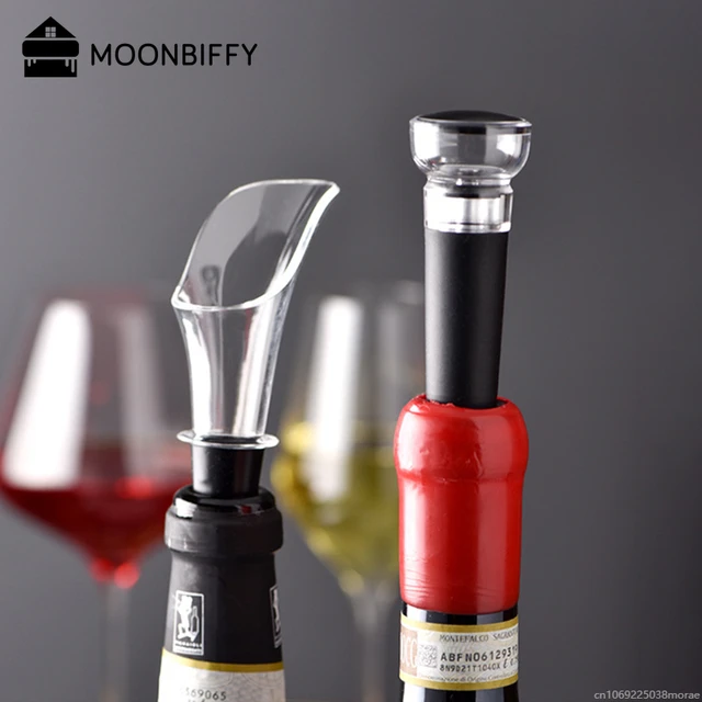 Bouchon de bouteille de conservation de la fraîcheur du vin rouge, ensemble  de verseurs, bouchon d'étanchéité, pompe à air, outils de scellage, bouchon  sous vide - AliExpress