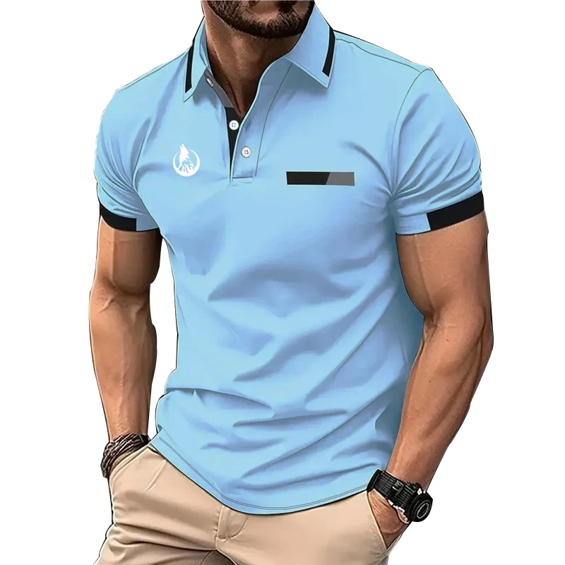 Men's Slim Fit Polo Shirt – Stylish Short Sleeve Design for Business Casual Wear