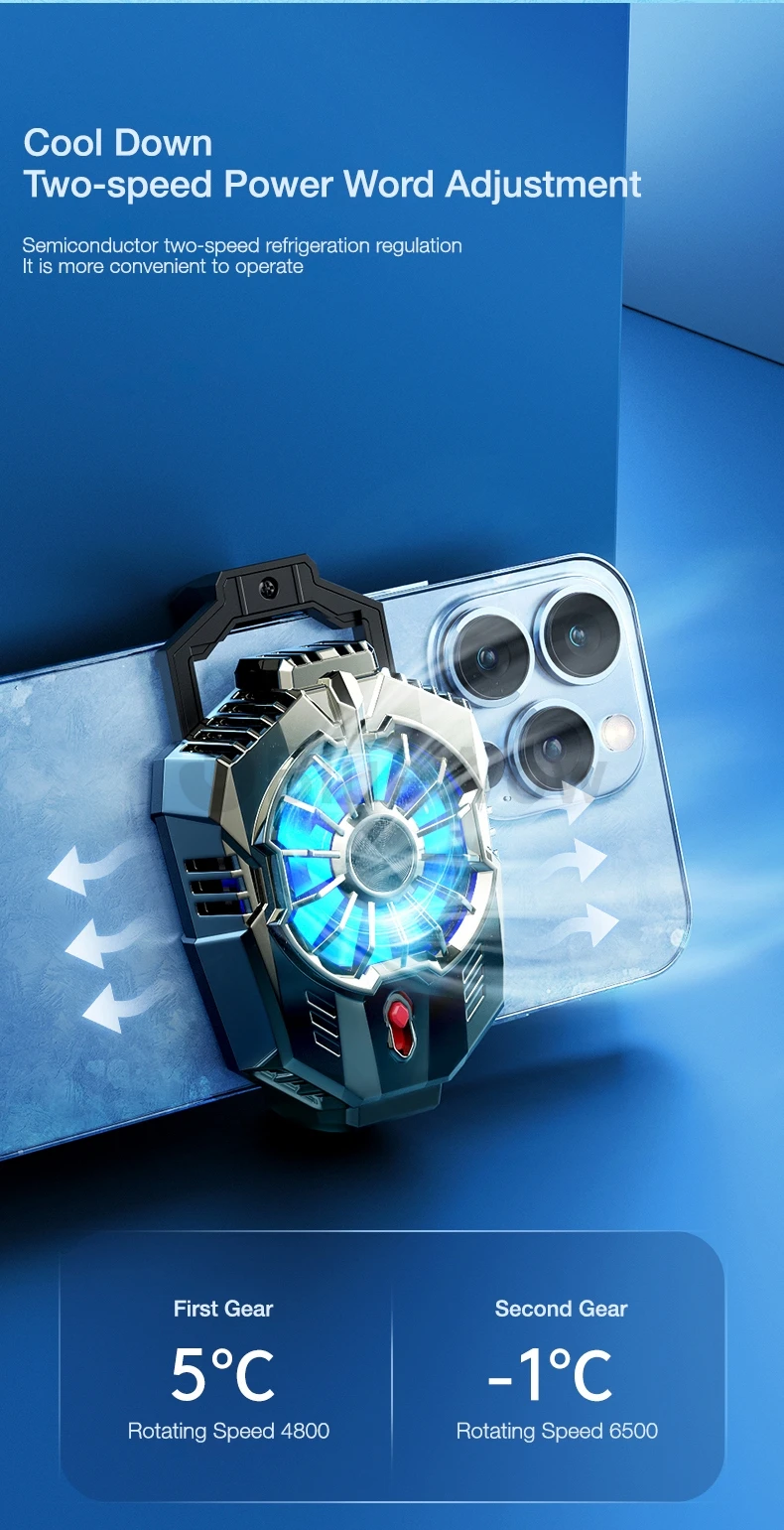 BlueWow X20 Mobile Phone Cooler Gaming Radiator description image 3