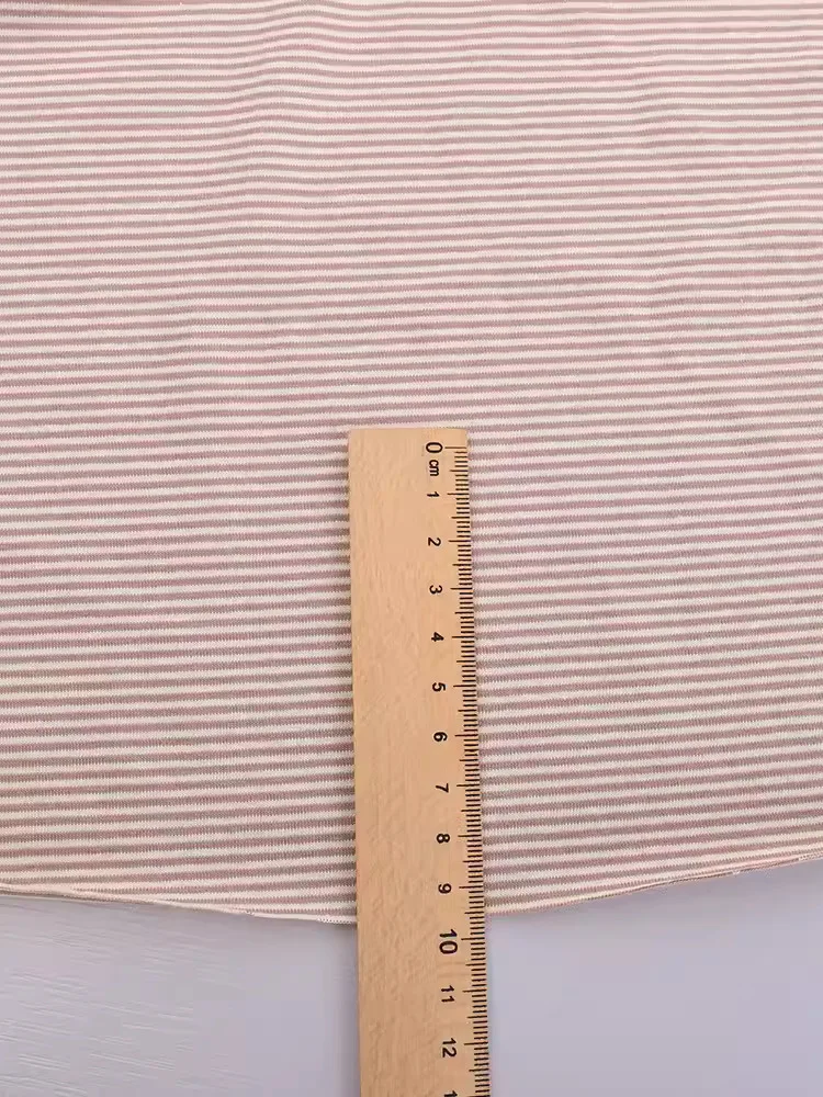wide 1mm stripe 100% cotton knitting elastic fabric DIY sewing clothing cloth 165cm wide 100% tissu hometextile tela sewing 4