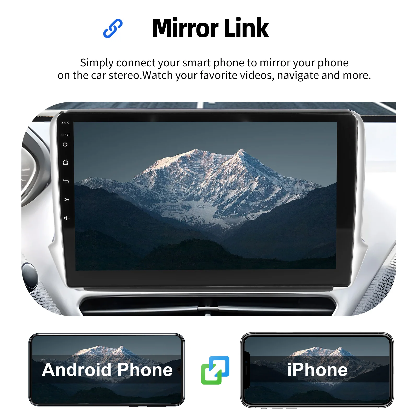 ESSGOO 9 Zoll HD-Touchscreen Android 14 GPS-Navigation Lenkradsteuerung Bluetooth FM WiFi-Verbindung USB Für Peugeot 208/2008 2012-2018 Autoradio Mirror Link Wireless CarPlay Android Auto Multimedia-Videoplayer – Detail 11