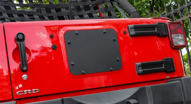 Kaufe Für Jeep Wrangler JK 2007-2017 2/4-Tür Reserverad Träger Löschen  Füllstoff Platte Abdeckung Heckklappe Stecker gummi Auto Zubehör