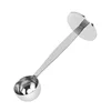 2 in 1 Stainless Steel Coffee Tamper Measuring Spoon Scoop with Stand Espresso Coffee Bean Tea Spoon Coffeeware Kitchen Gadg 5