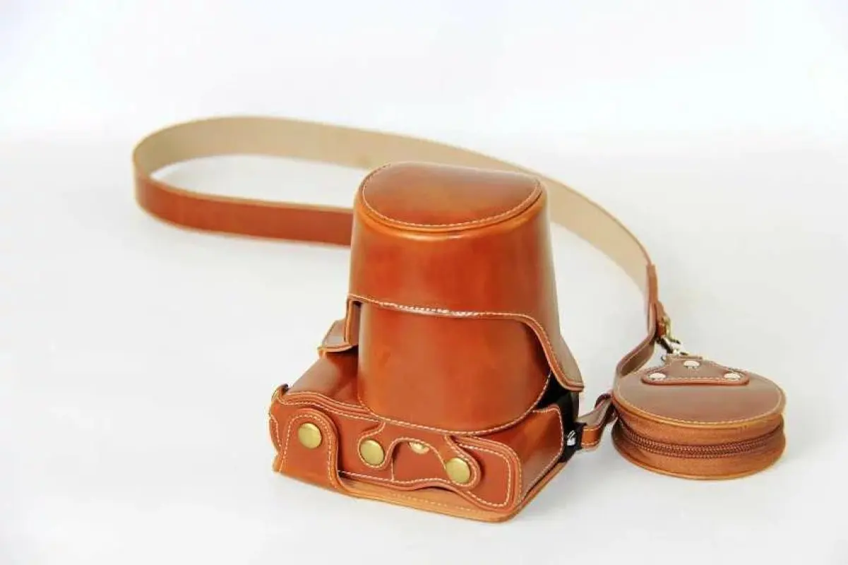 Per Panasonic Lumix Dmc-Gx80 Dmc-Gx85 Gx80 Gx85 Obiettivo 14-140Mm Rimuovere La Batteria Direttamente Mini Borsa Custodia Per Fotocamera In Pelle Pu D