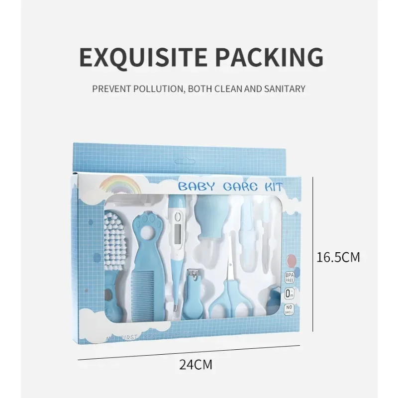 Nasal Suction Device Set, Comb, Baby Brush, Thermometer Tool, Care Set, Complete Accessories, Ten Piece Set, Material Safety