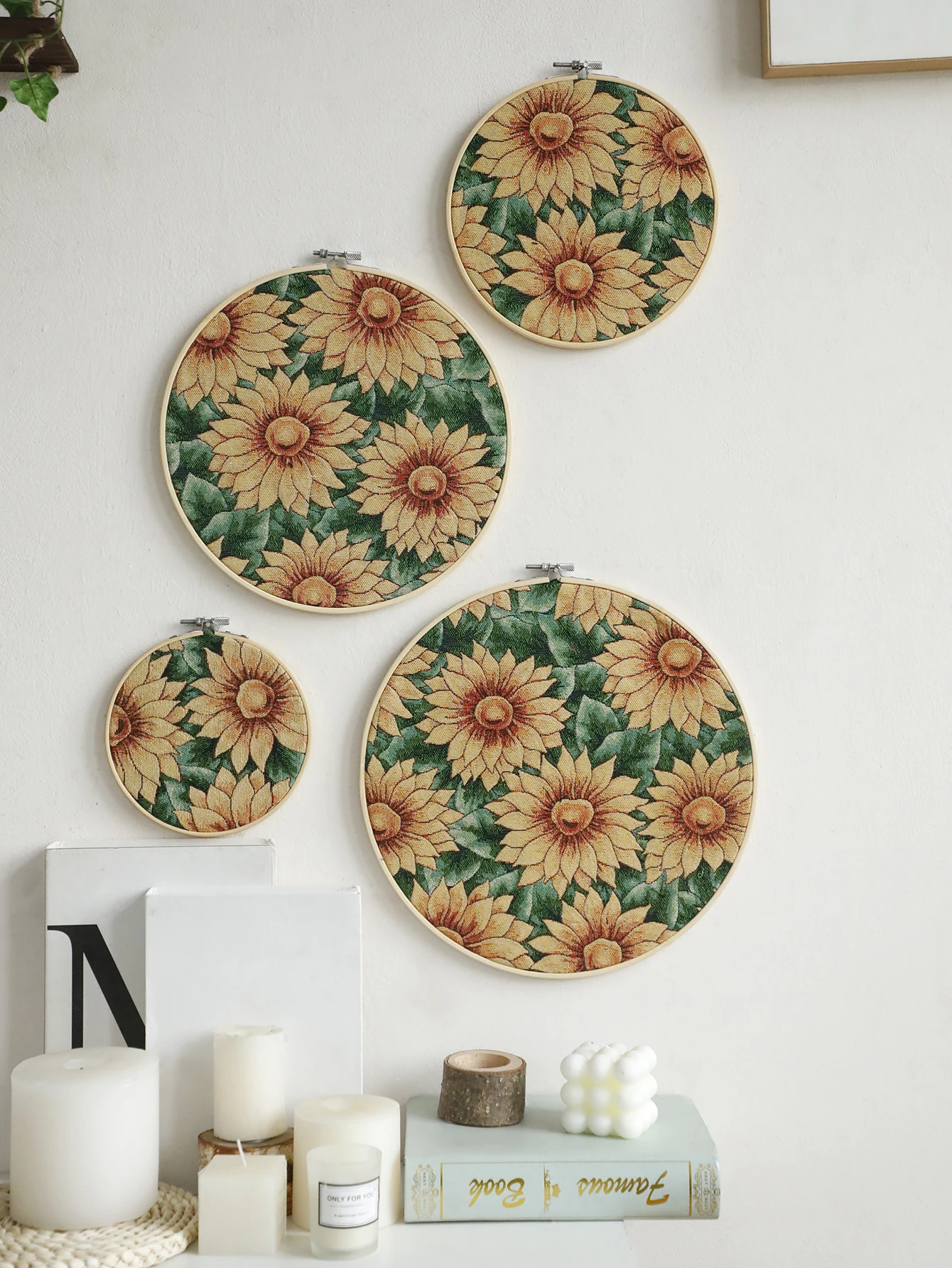 

4Pcs Sunflower Tapestry Wall Hanging Decor Room Decors Aesthetic Pastoral Decoration Handmade Tapestries for Spring Home Decor