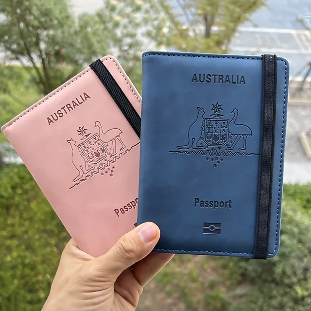 Custodia per passaporto personalizzata in Australia con blocco Rfid custodia  per passaporto australiano custodia per passaporto da viaggio porta carte d' identità - AliExpress
