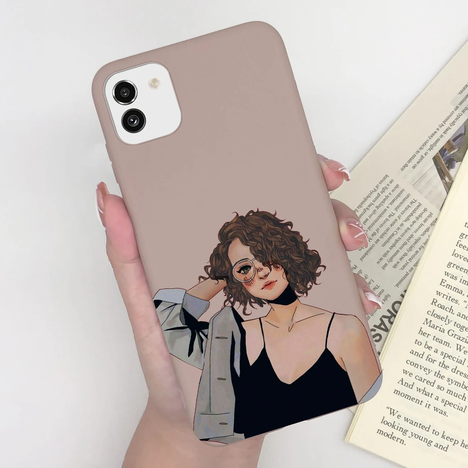 Cute Painted Soft Silicone Bumper Cover for Samsung Galaxy A03 Series
