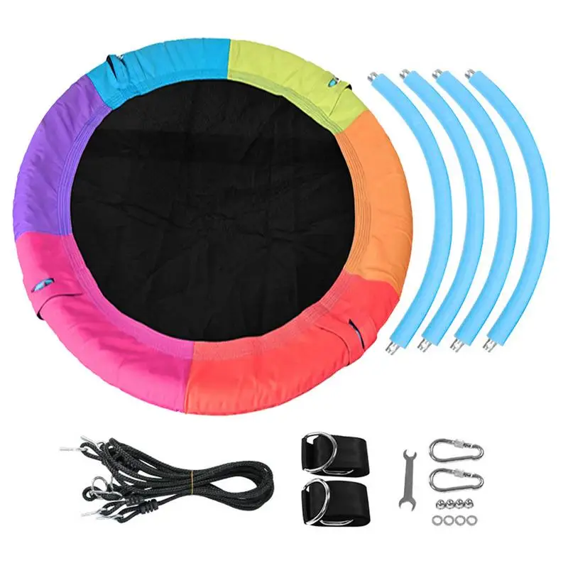 

40inch Tree Swing 4 Color Safe And Sturdy Round Shape Swing With Adjustable Ropes Heavy Duty Outdoor Play Swing Children Saucer