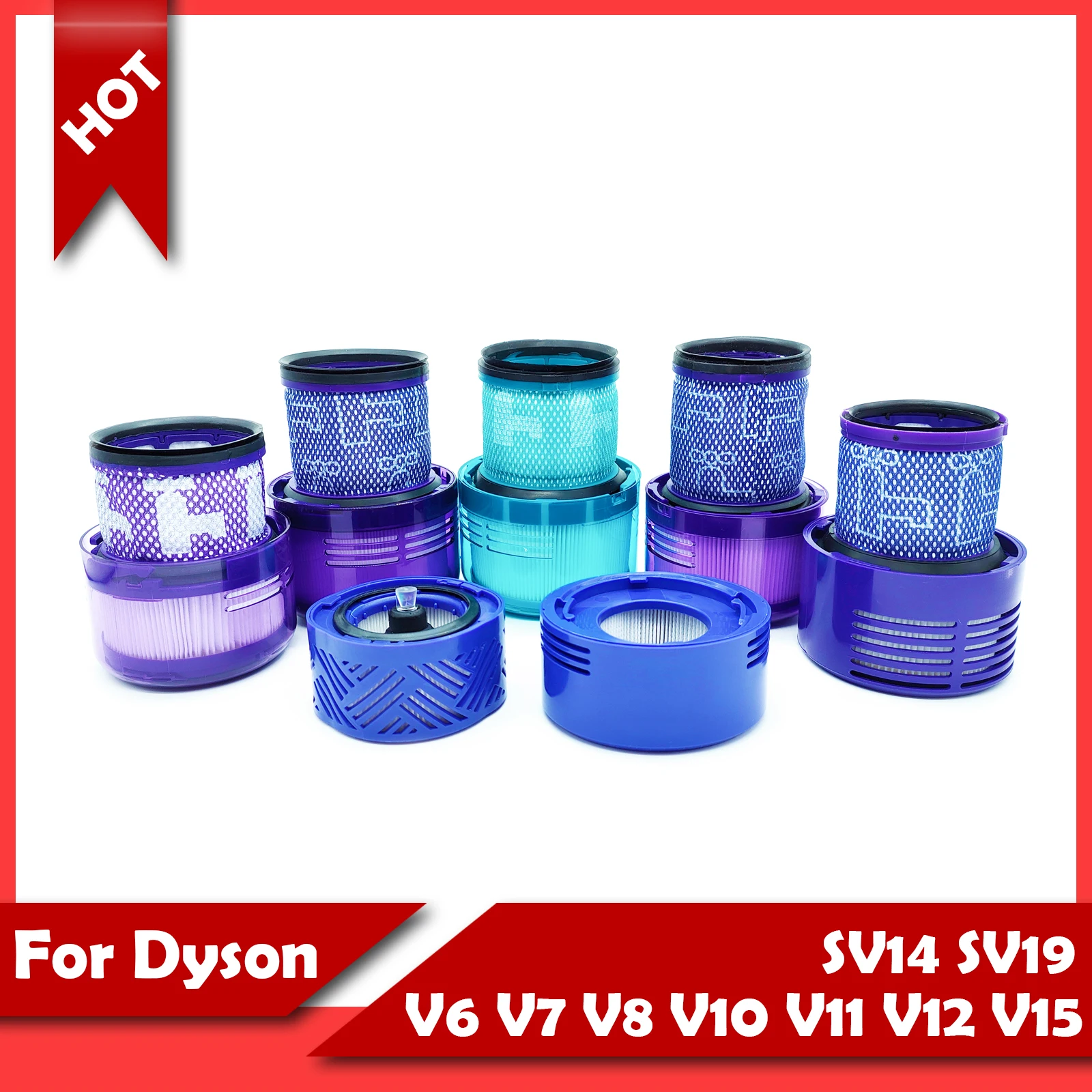 Per Dyson V6 V7 V8 V10 V11 V12 V15 Sv14 Sv19 Omni-Glide Filtro Hepa Compatibile Con Filtri Di Ricambio Per Vuoto Dyson