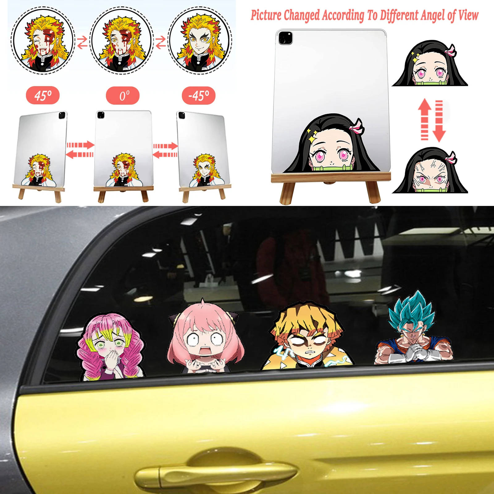 Naruto Demon Slayer One Piece Pattern Lenticular Flip Anime 3D Motion  Stickers - China Demon Slayer and Anime Online Wholesale price