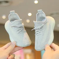 Children's coconut shoes spring boys' sneakers Breathable mesh  woven girls' casual shoes soft soled baby shoes for kids 3