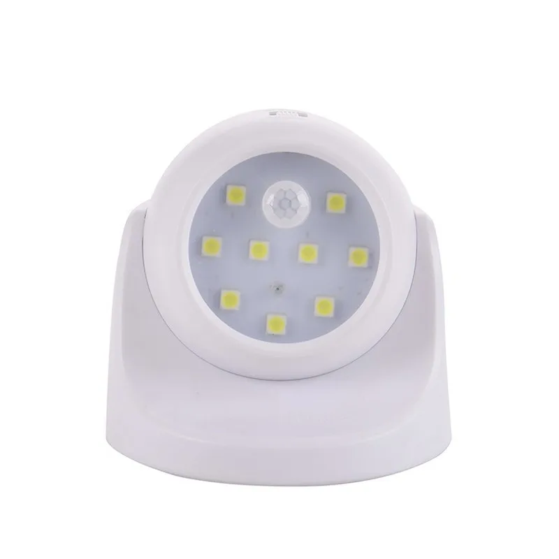 9 램프 구슬 LED 벽 조명 모션 센서 야간 조명 360도 회전 무선 자동 PIR IR 적외선 감지기 보안 WF923