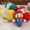 48colors 2mm Matte Chenille Yarn 50g 135m Doll Thread Handmade Crochet Knitted Material Small Ice Stripe Thread 4