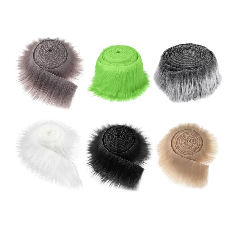 Nastro In Finta Pelliccia Di Natale Verde Fluorescente – 7x15 Cm, Morbido Tessuto Peloso Per Decorazioni, Costumi, Ghirlande E Fai Da Te - 4