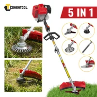 Débroussailleuse à essence Conentool 11000 tr/min 52 cm³ 5-en-1, coupe-herbe portatif de jardin, taille-haie 2 temps, outil tronçonneuse 1