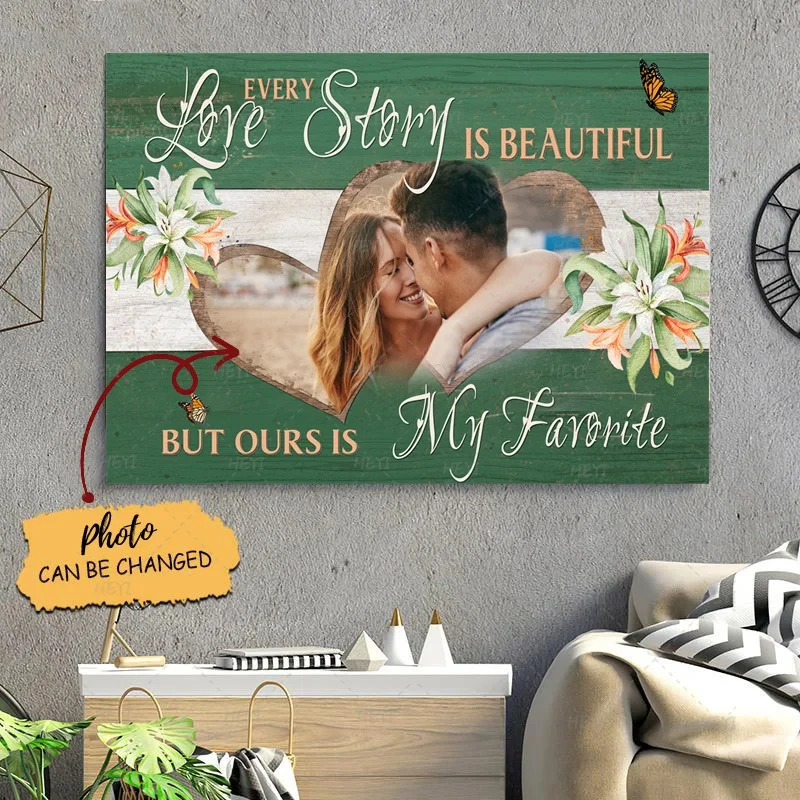 Custom Artwork Canvas Painting Personalized Portrait Poster Abstract Wall Art Lovers Family Friend Unique Anniversary Gift Decor