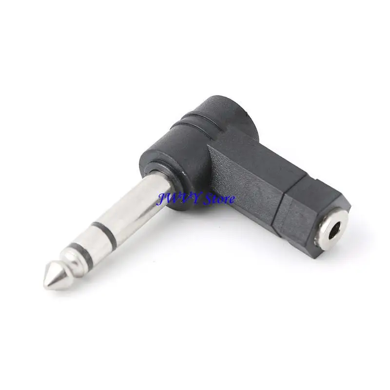 Right Angled 3.5mm to 6.35mm Headphone Adapter Plug