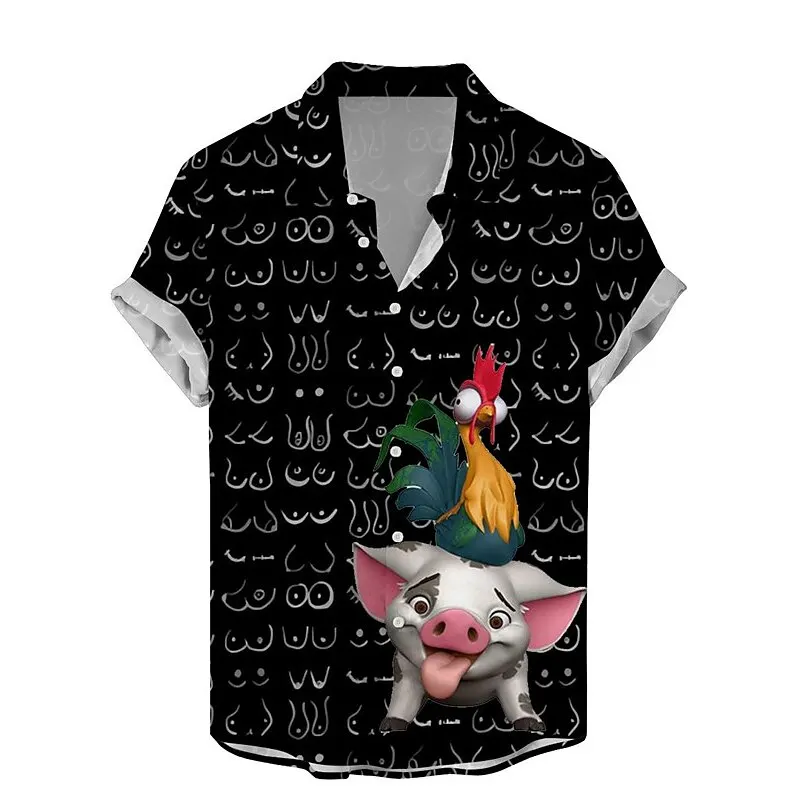 Men's Shirt Skull Pumpkin Ghost Halloween Print Hawaiian Short Sleeve Shirt S Comfort Clothing Fashion Design Men's Open Lapel T 2