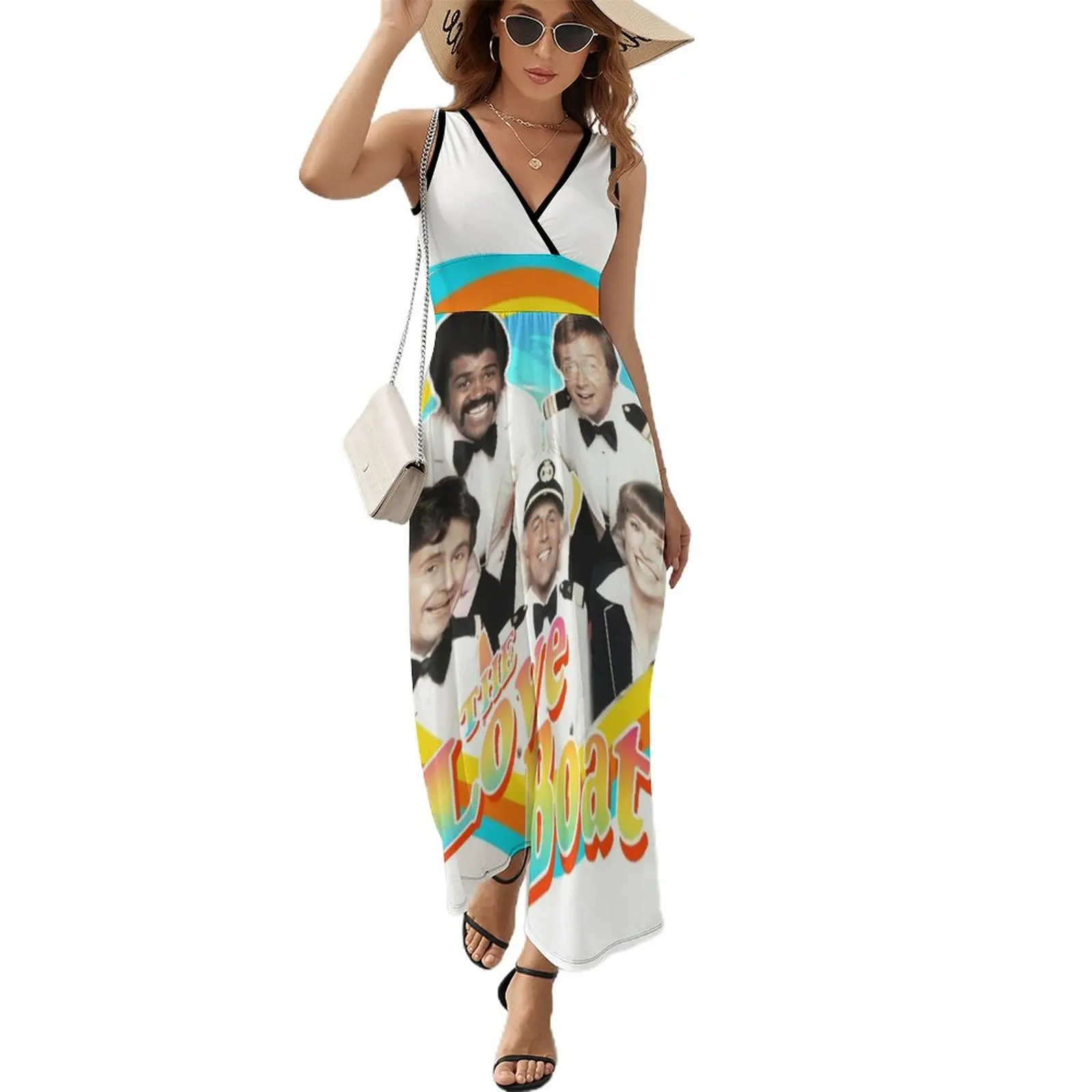 

The Love Boat - Retro Sleeveless Dress summer dress korean women women long dresses women clothing 2023 new arrivals