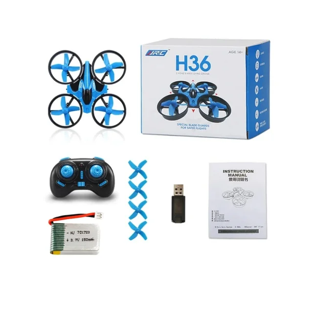 JJRC H36 Mini RC Drone W 3Pcs Battery 6-Axis Headless Mode Helicopter 360° Flip One-Button Return Quadcopter LED Light Drone 2