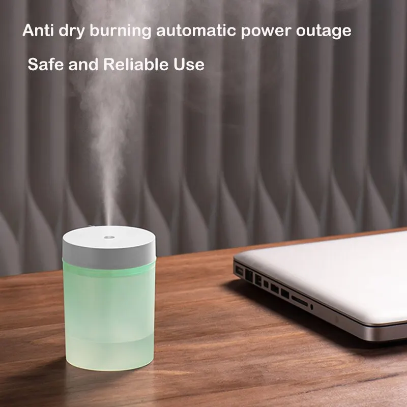 Air Humidifier Mini Car Mounted Household Bedroom Office Desk Multi-purpose Atomizer Seven Color Ambient Light