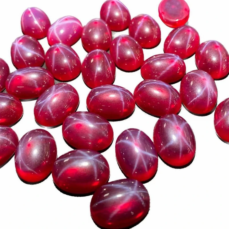 Pretty Natural Star Ruby (Observe under light) Oval Flat Cut 13&times;18mm VVS Loose Gemstones for Jewelry Making/Collection/Inlay