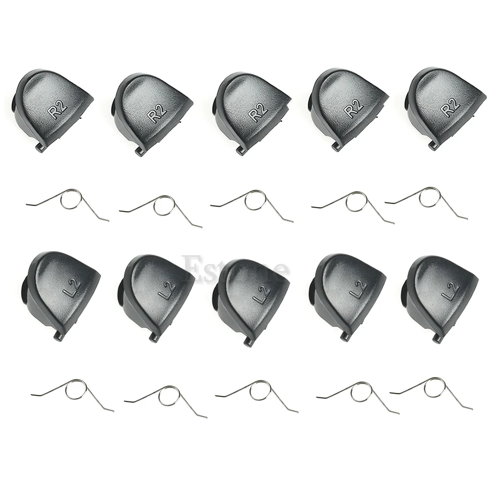 

T8WC 10 Pieces L2 Replacement Trigger Buttons + Springs for Controller Black