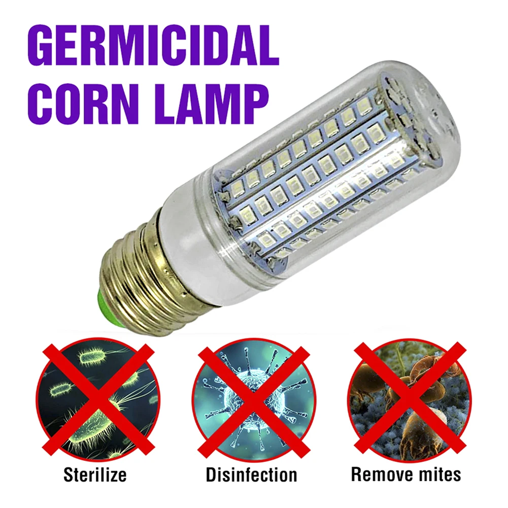 Germicidal Lamp UVC E27 LED UV Disinfection Sterilizer Sanitizer Light for Hospital Home Indoor Killing Bacterial Corn Bulb uv disinfection lamp uv sterilization lamp