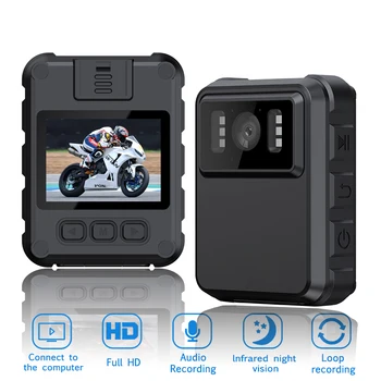 A23 경찰 바디 카메라 1080P DVR 비디오 보안 캠 IR 나이트 비전 웨어러블 미니 캠코더 법 집행 14 시간 기록