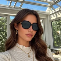 JUNCTURE поляризационные женские солнцезащитные очки, модные солнцезащитные очки «кошачий глаз», большая оправа, фиолетовые градиентные женские очки, солнцезащитные очки для женщин — изображение 2