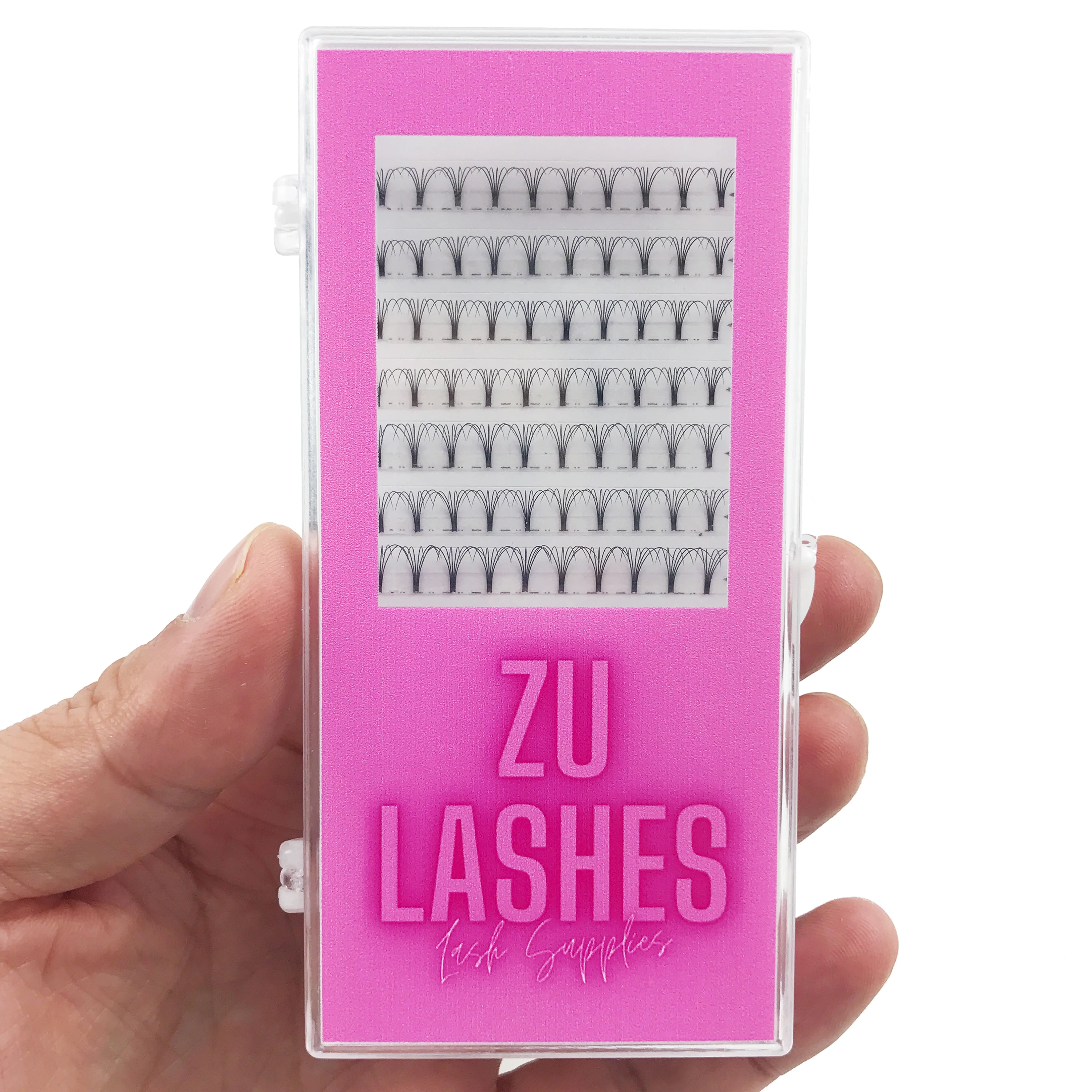 

Custom Short Stem Premade Fans Lash Extensions With Your Logo Mix Matte Black 12row Handmade Premade Volume Fans Eyelashes