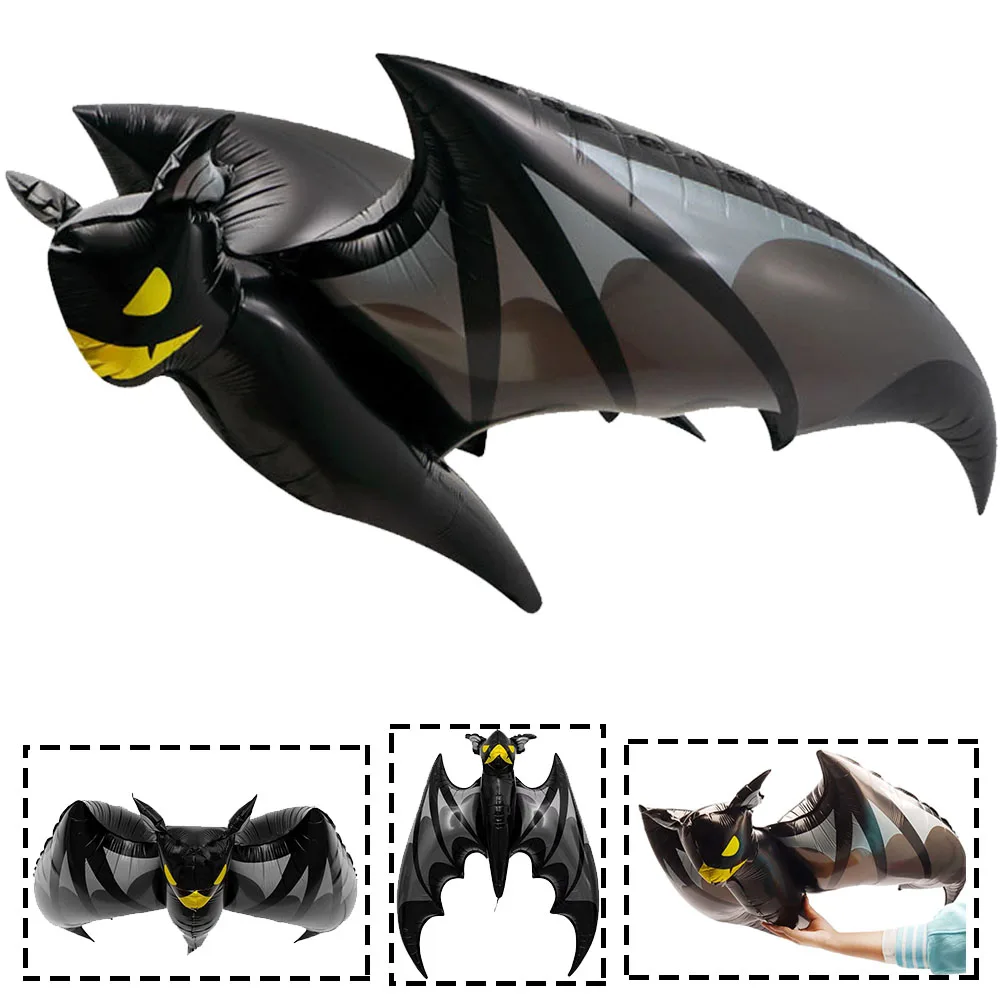 4DBlackBatsBalloonHalloweenHeliumBalloonBatAluminiumFoilBalloonsBirthdayHalloween