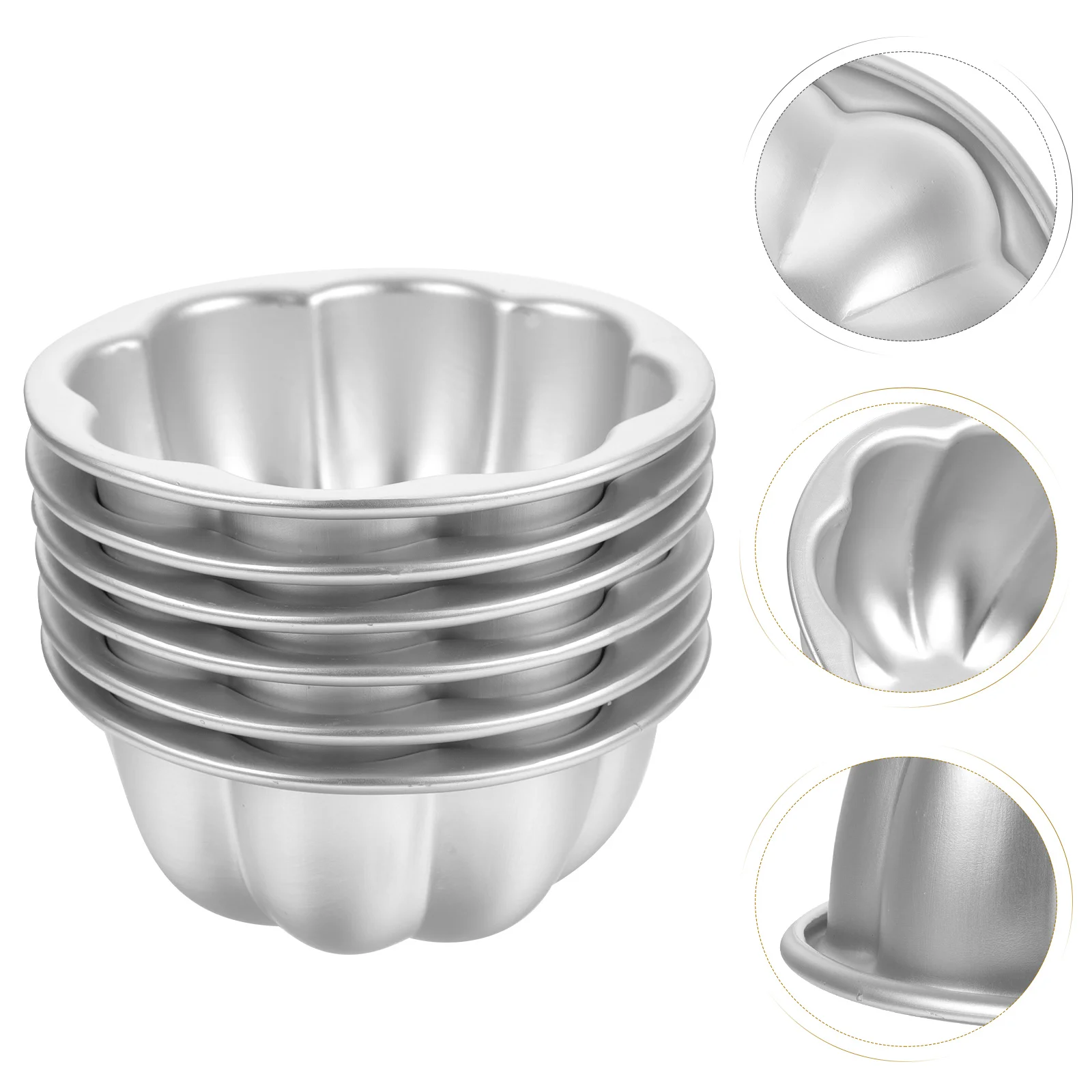 

Aluminum Egg Tart Mold Reusable Cupcake Pudding Muffin Cups Nonstick Fruit Cake Die Mold Pastry Baking Tools