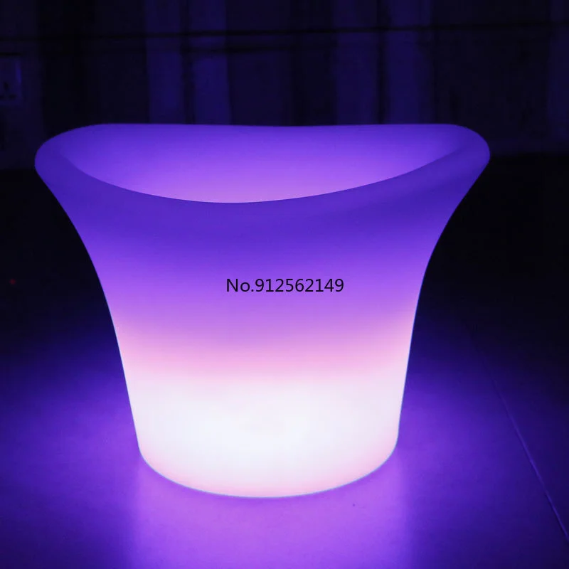 LED glowing ice bucket outdoor restaurant bar KTV waterproof charging red wine beer champagne plastic ice wine barrel  trays