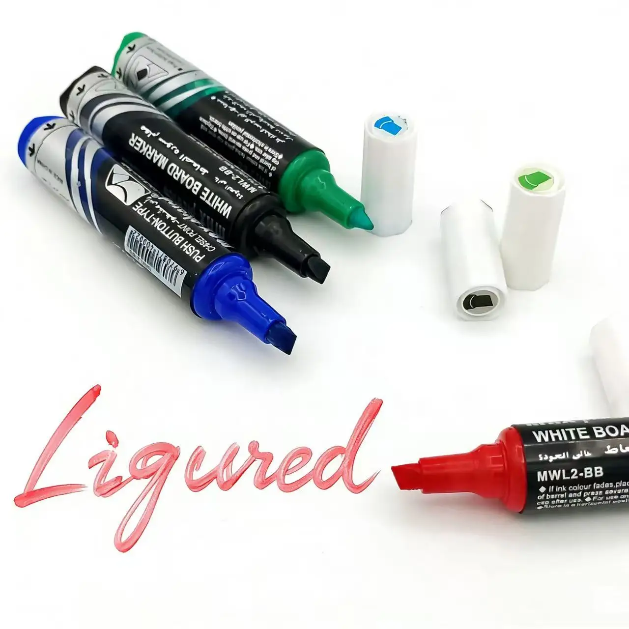Vibrant Quick-Dry Chisel Tip Whiteboard Markers - 4 Pack, Low-Odor, Ideal
