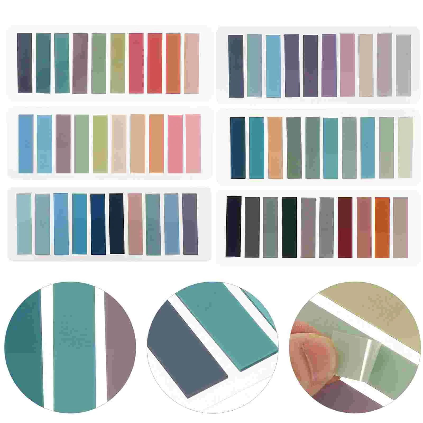 

Наклейки на индекс цвета 60 Morandi, самоклеящиеся портативные Стикеры для рукописного письма, стикеры для заметок, антистатические закладки, закладки