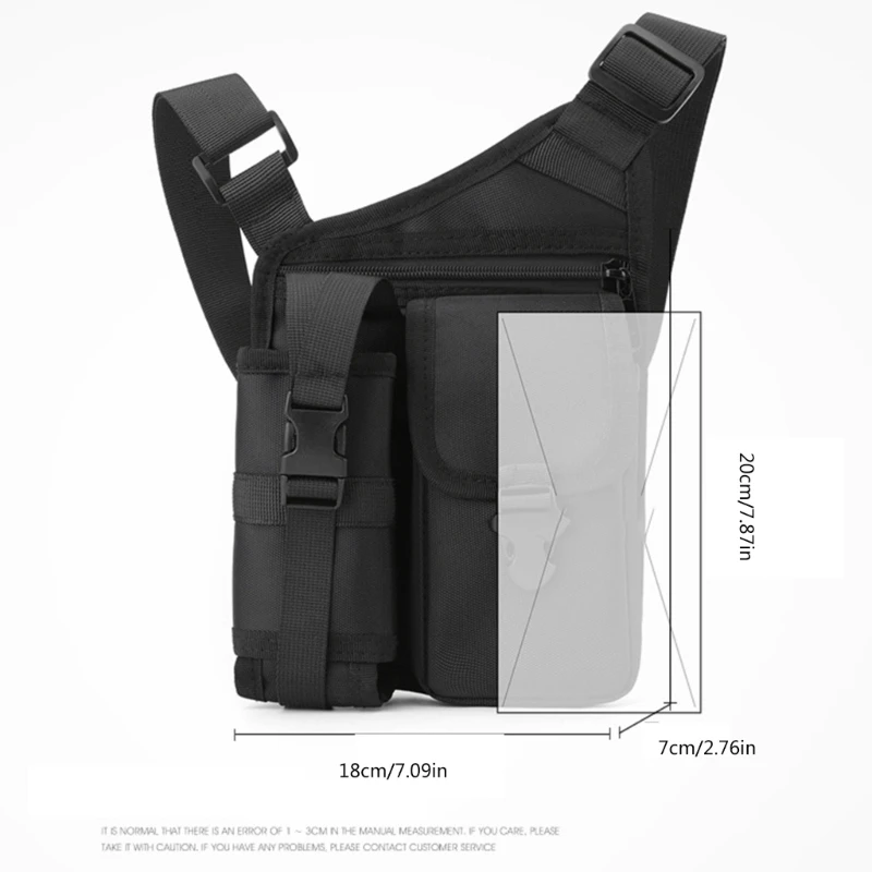 Multifunctional Chest Bag Nylon Crossbody Pack Practical Shoulder Bag for Women