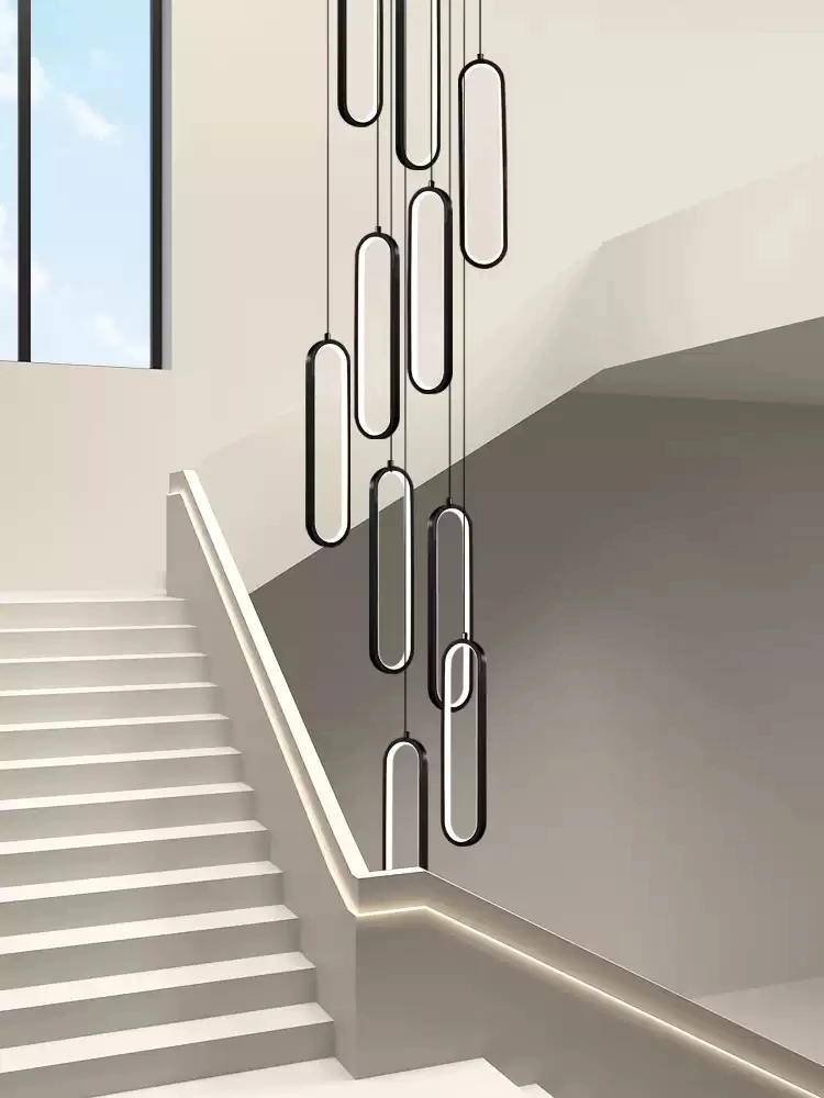 Minimalist Chandelier Nordic Hanging Modern LED Pendant Light Living Room Restaurant Villa Loft Ceiling Staircase Pendant Light pendant lights pendant lamp chandelier lighting