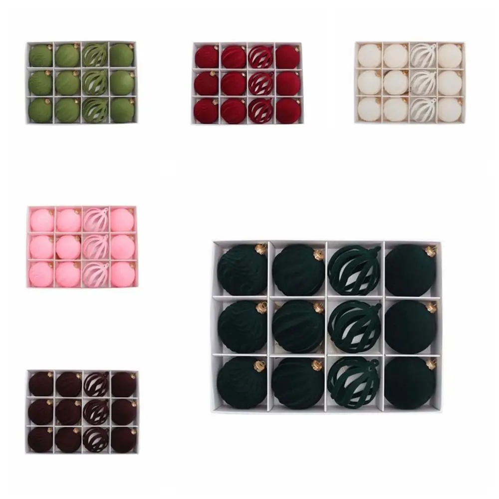 12pcs Plastic Christmas Balls Pendants Shatterproof Special-shaped Christmas Ornaments Star Electroplated Xmas Tree Toppers