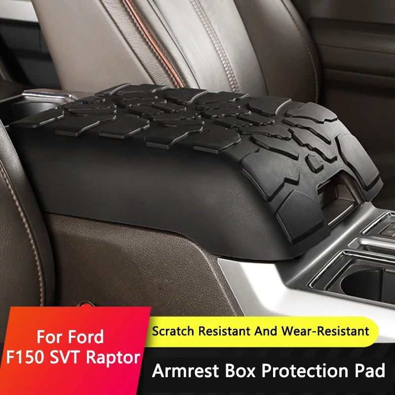 

QHCP Украшение коробки подлокотника автомобиля крышка защитная накладка увеличение высоты подходит для Ford F150 Raptor 2015-2022 аксессуары для интерьера