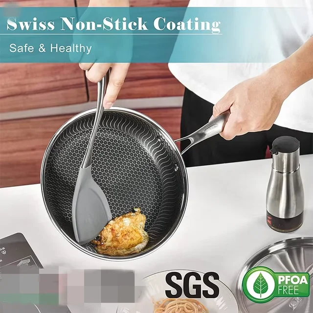Honeycomb Nonstick Frying Pan with Lid 6