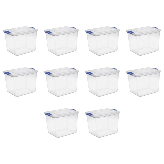 Sterilite 105 Qt. Latch Box Plastic, Stadium Blue, Set of 4 - AliExpress