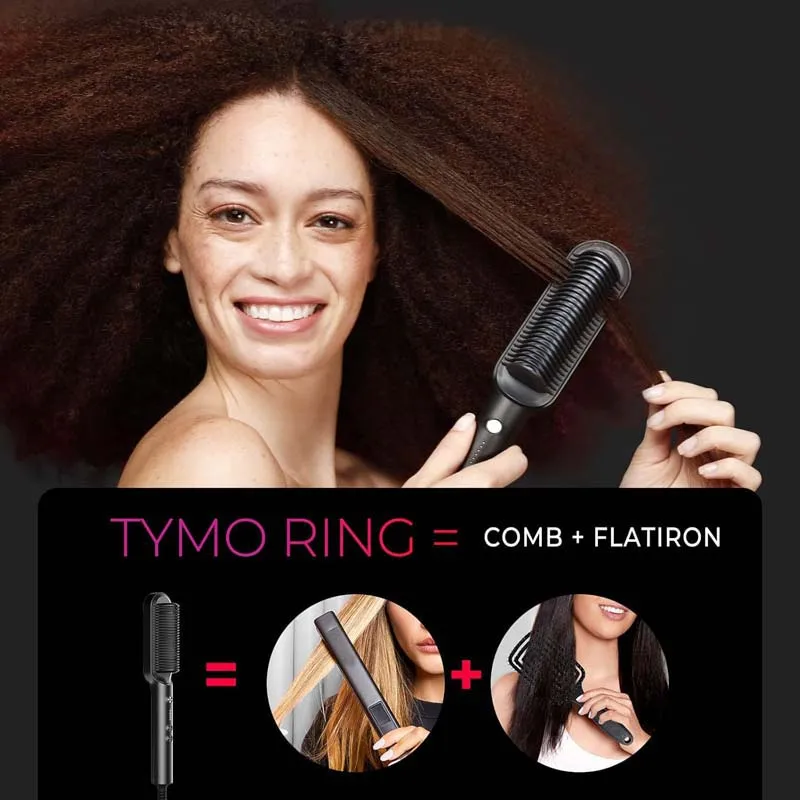 Multifunctional Hair Straightener Ptc Heating Fast Negative Ions Fluffy Hair Electric Hot Comb Straight Straightening Hair Brush 5