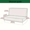 2pcs/Set Water Resistant Leaf Texture Jacquard Stretch RV Dinette Cushions Cover Spandex Soft RV Camper Car Bench Seats Covers 2