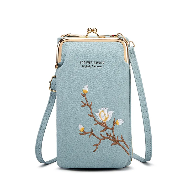 Elegant Flower Pattern PU Leather Crossbody Bag - Stylish Small Purse