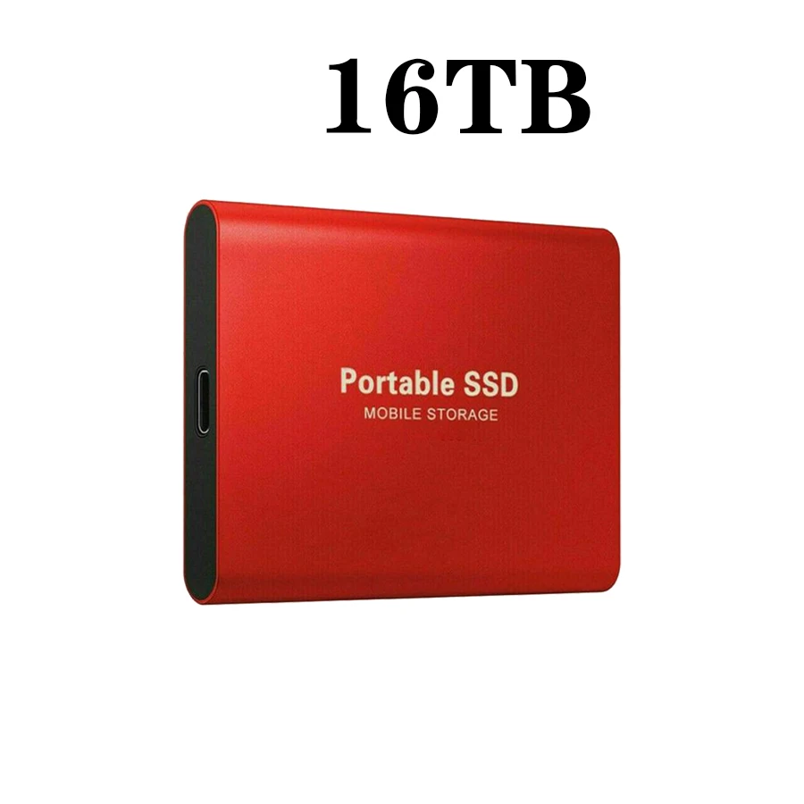 Portable High-capacity Mini SSD 16TB USB3.1Type-C Interface High-speed Hard Disk Metal Matte Surface Material External Hard Disk the best external drive External Hard Drives