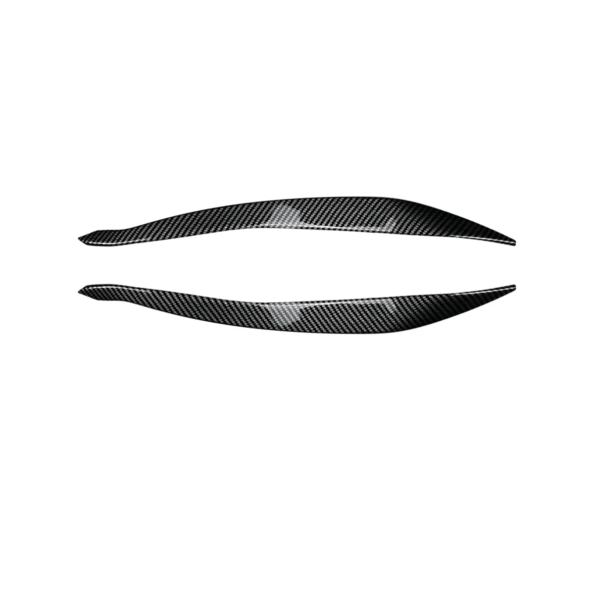 For BMW 5Series F10 F11 Later Stage 15-17 Carbon Fiber Front Headlight Cover Garnish Strip Eyebrow Cover Trim Sticker