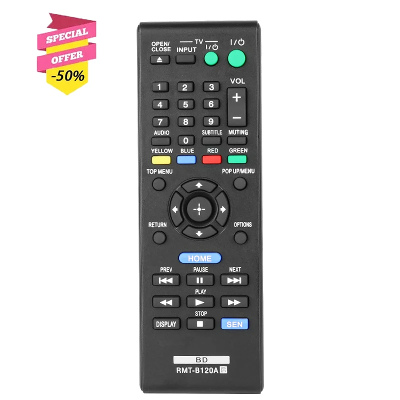 

RMT-B120A Remote Control For Sony Blu ray Disc Player BDP-S190 BDP-S390 BDP-S490 BDP-S510 BDP-S590 BDP-S1100 BDP-S3100 BDP-S4100