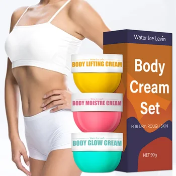 Set per la cura della pelle in 3 pezzi, crema schiarente per il corpo, crema per il corpo rassodante, idratante per il corpo, set per la pelle rassodante e liftante 1